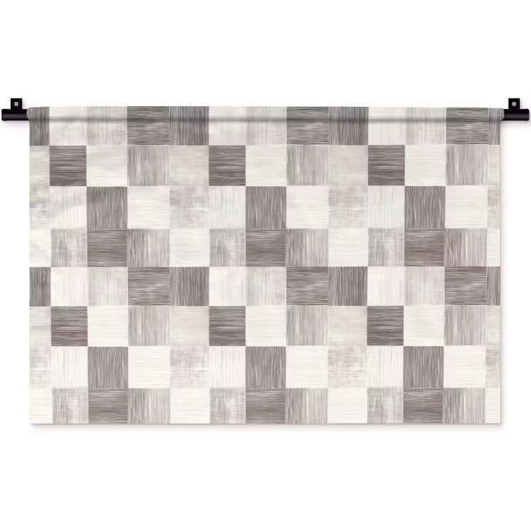 Wandkleed - Patroon - Dambord - Houtnerf — 1