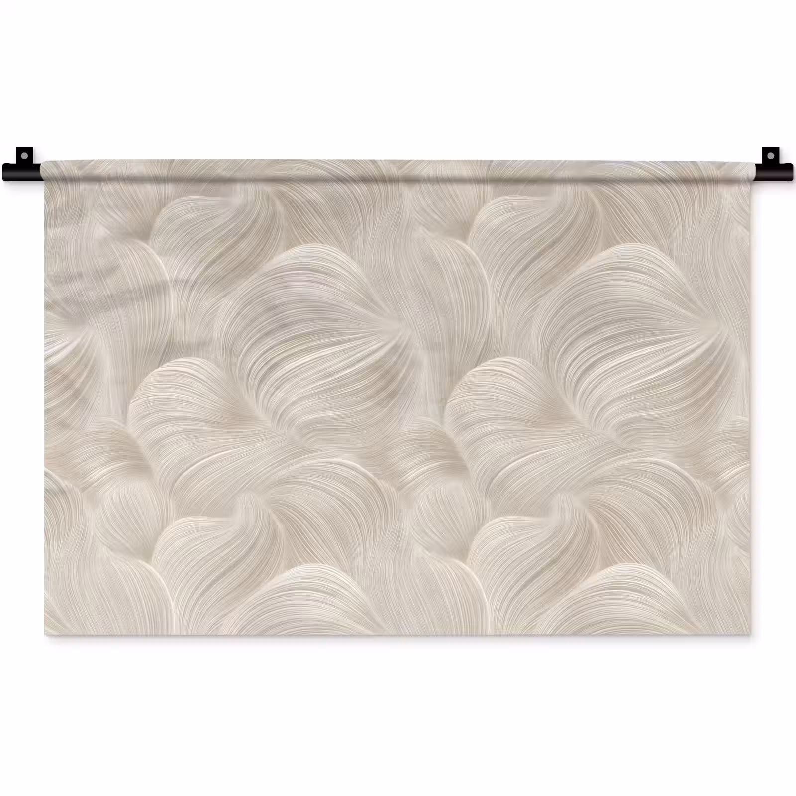 Wandkleed - Lijnen - Waaier - Beige — 1