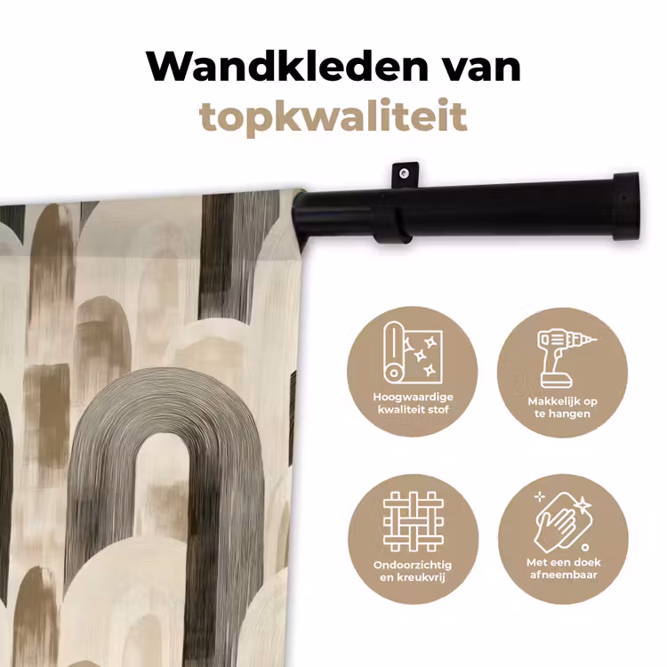 Wandkleed - Abstract - Patroon - Bogen — 3