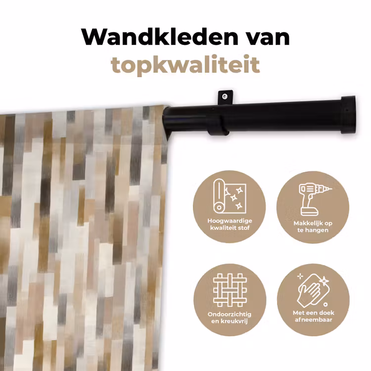 Wandkleed - Abstract - Patroon - Kwaststreken — 3