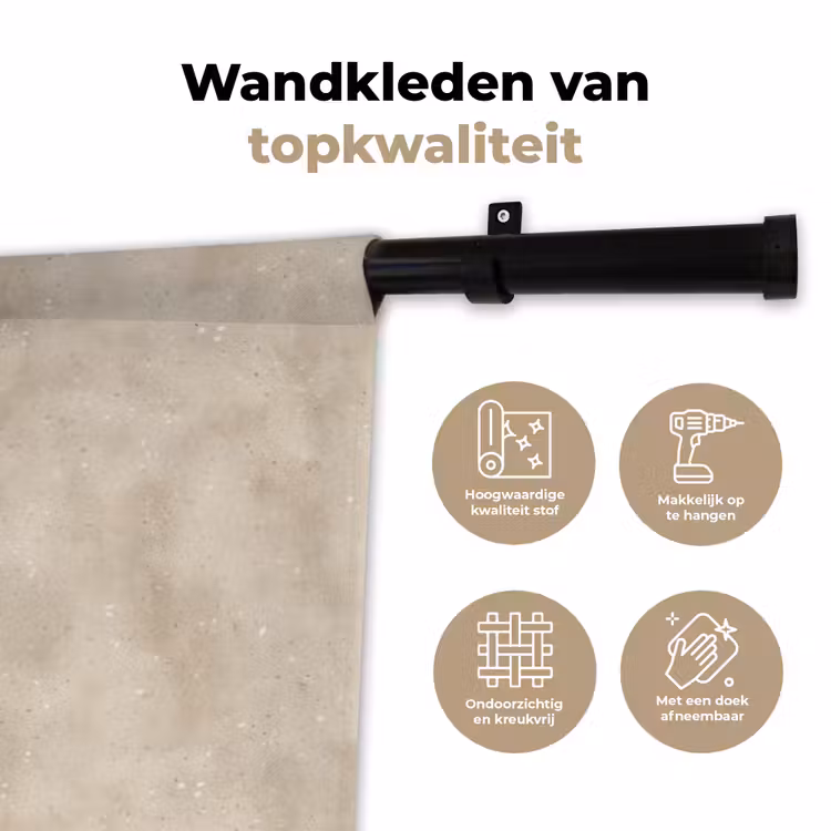 Wandkleed - Structuur - Spikkels - Beige — 3