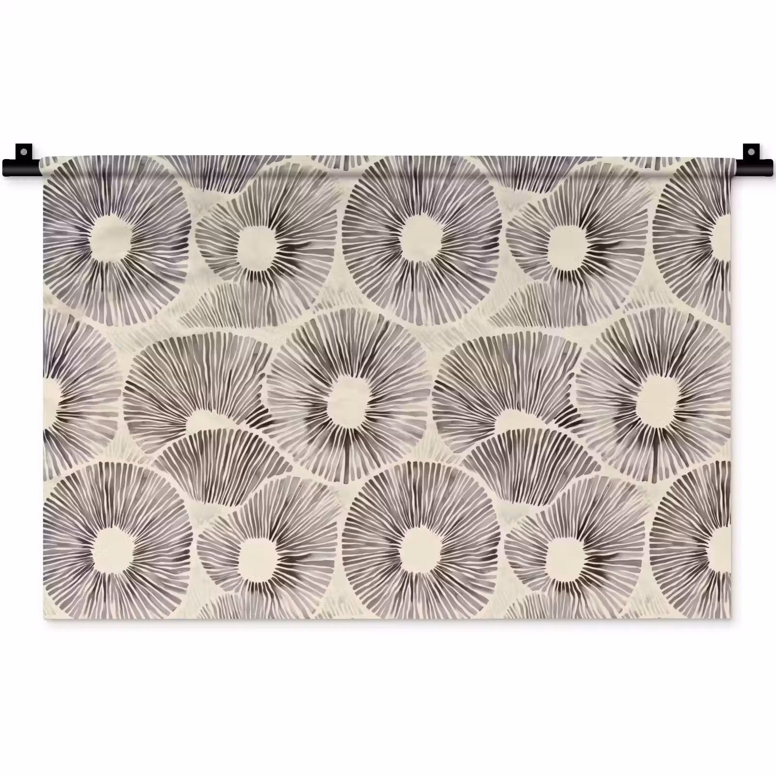 Wandkleed - Cirkels - Patroon - Zwart — 1