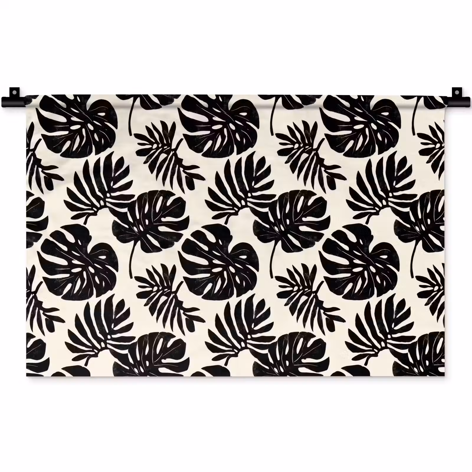Wandkleed - Modern - Monstera - Zwart — 1