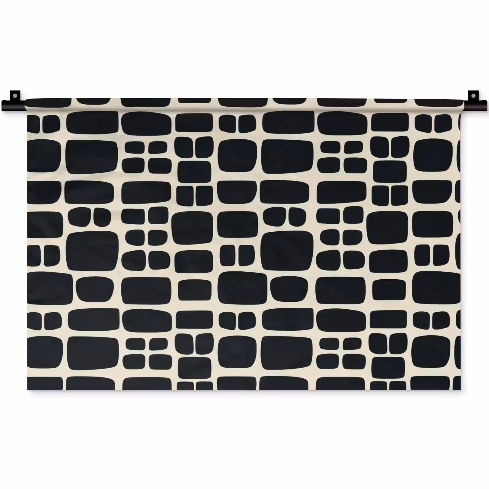 Wandkleed - Modern - Organisch - Zwart — 1