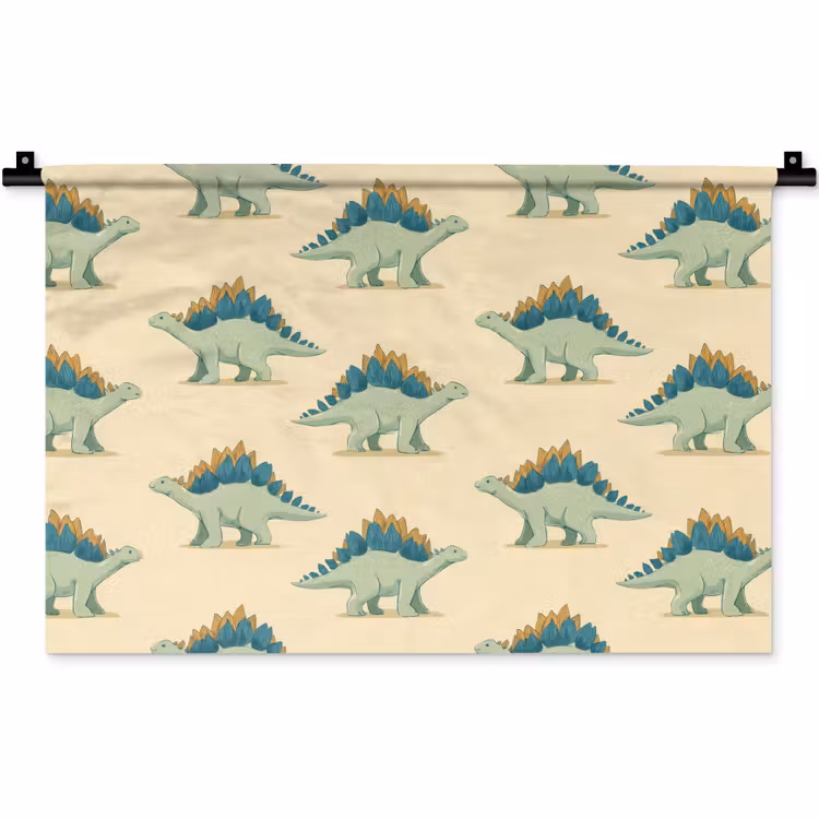 Wandkleed - Dino - Patroon - Groen — 1