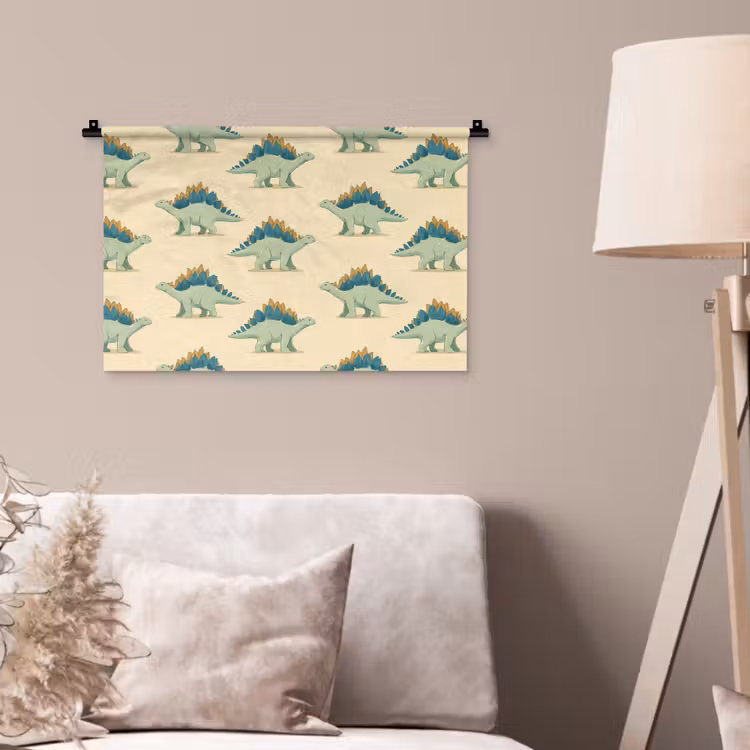 Wandkleed - Dino - Patroon - Groen — 2