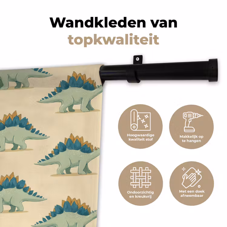 Wandkleed - Dino - Patroon - Groen — 3