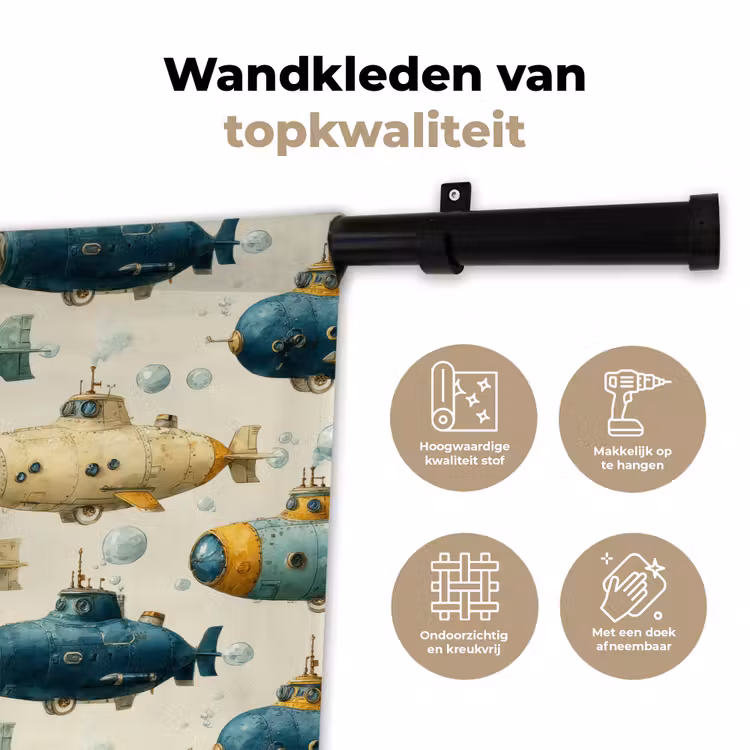 Wandkleed - Duikboot - Fantasie - Kleurrijk — 3