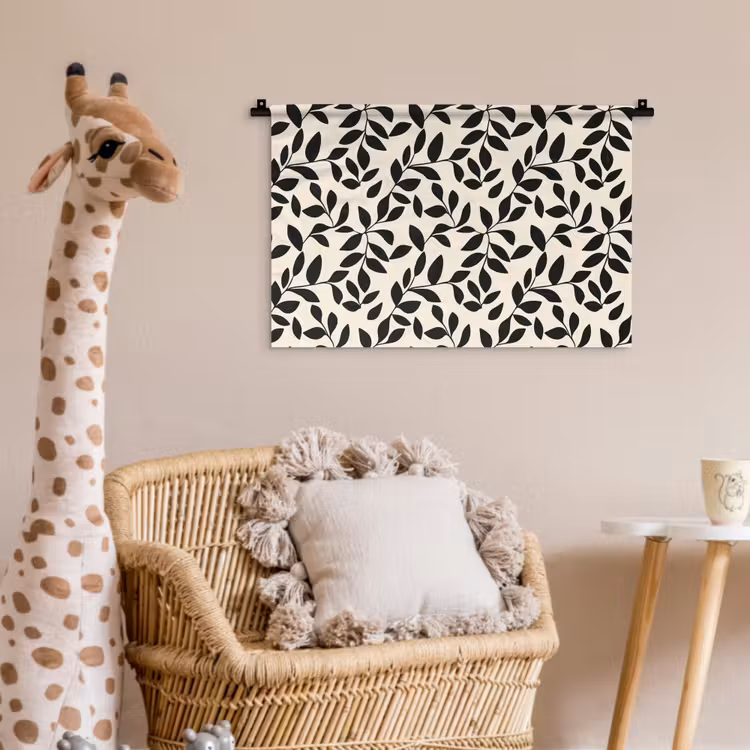 Wandkleed - Elegant - Patroon - Zwart - Beige — 5