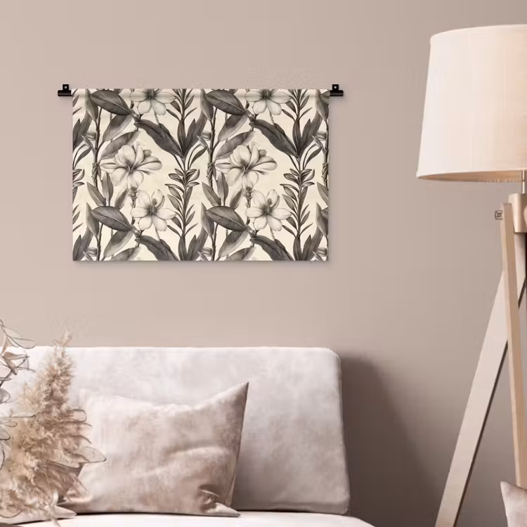 Wandkleed - Klassiek - Botanisch - Zwart - Beige — 2