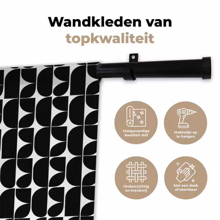 Wandkleed - Modern - Geometrisch - Zwart — 3