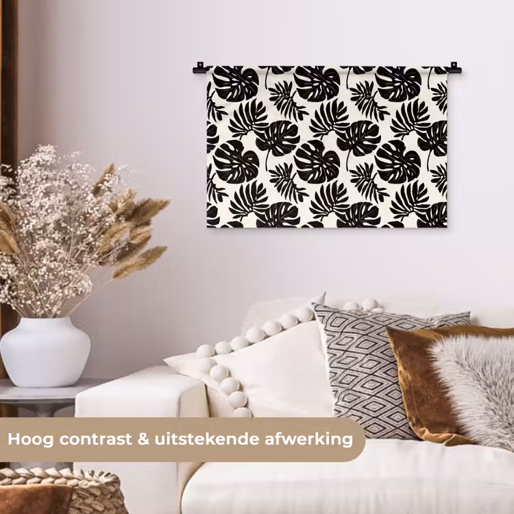 Wandkleed - Modern - Monstera - Zwart — 4