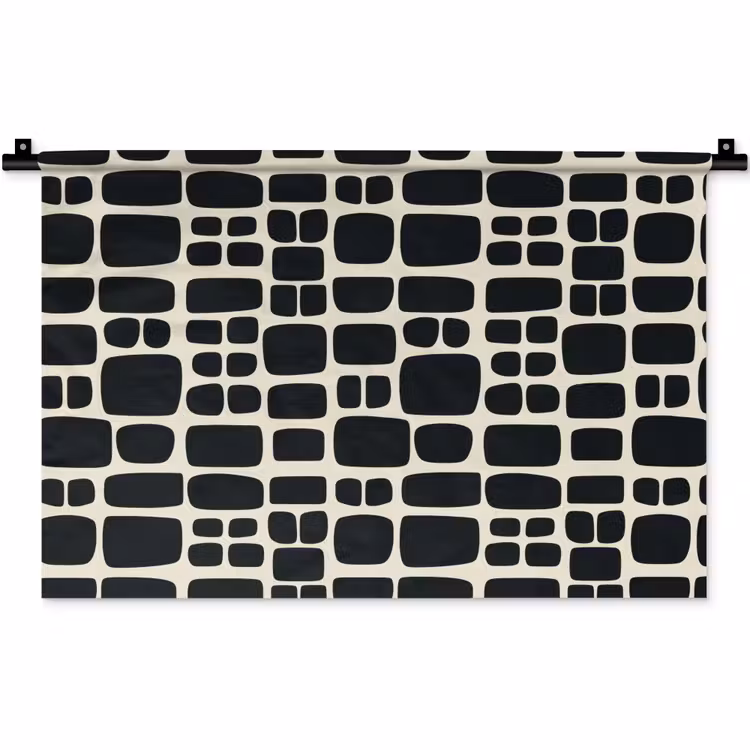 Wandkleed - Modern - Organisch - Zwart — 1
