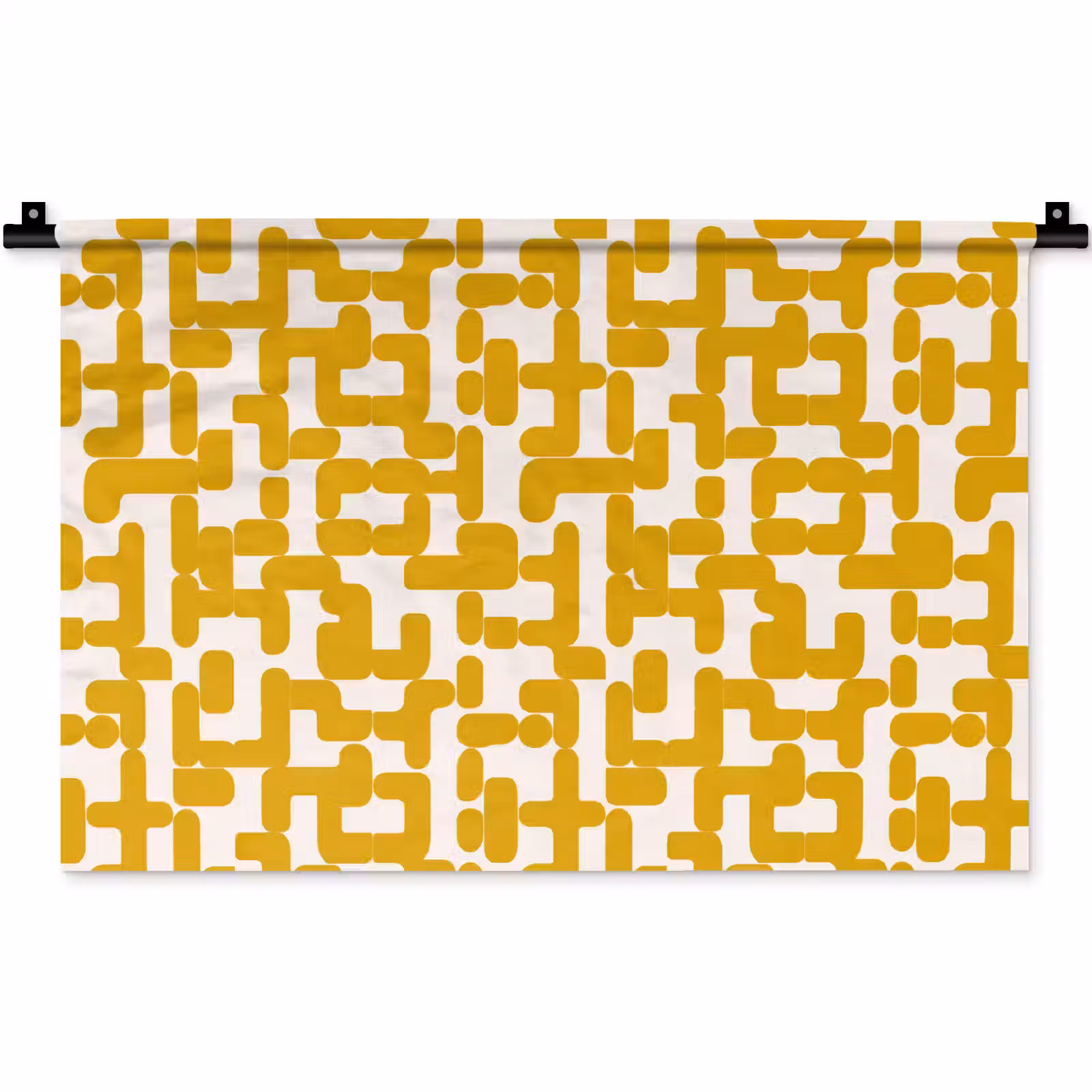 Wandkleed - Geel - Beige - Patroon — 1