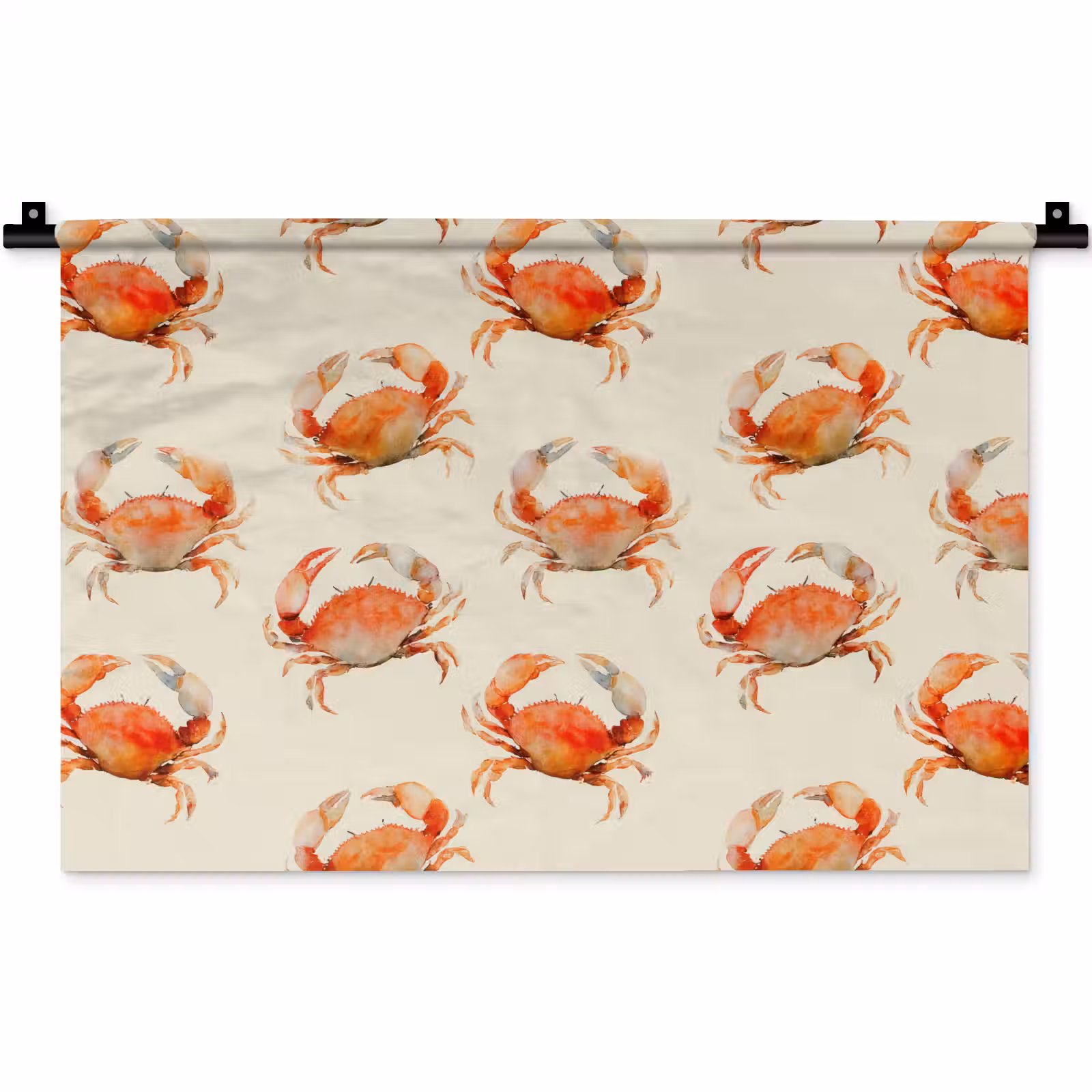 Wandkleed - Krabben - Patroon - Oranje — 1