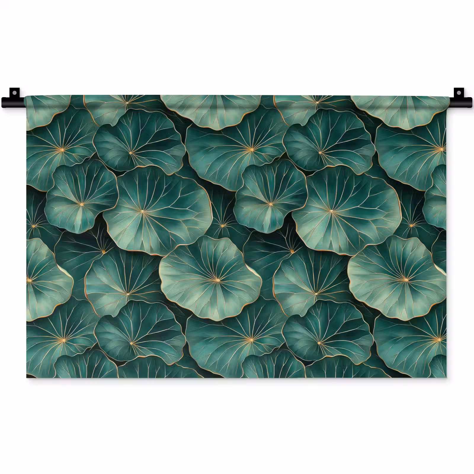 Wandkleed - Patroon - Bladeren - Groen — 1