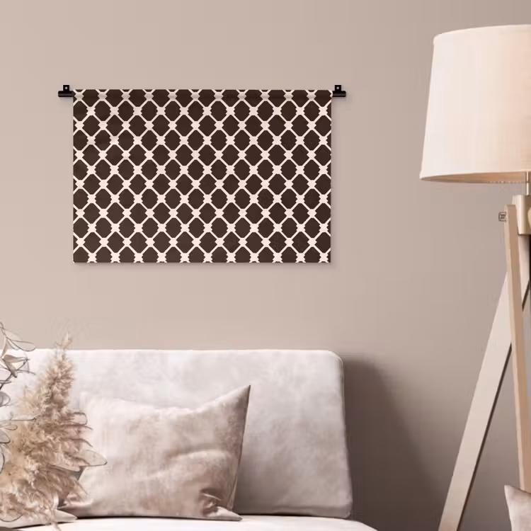 Wandkleed - Bruin - Ruitpatroon - Geometrisch — 2