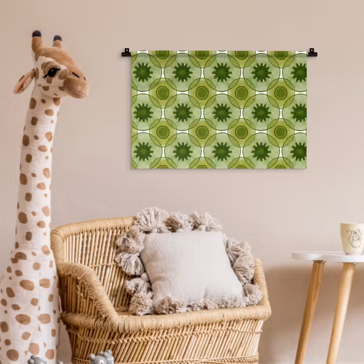 Wandkleed - Cirkels - Patroon - Groen — 5