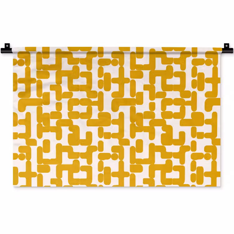 Wandkleed - Geel - Beige - Patroon — 1