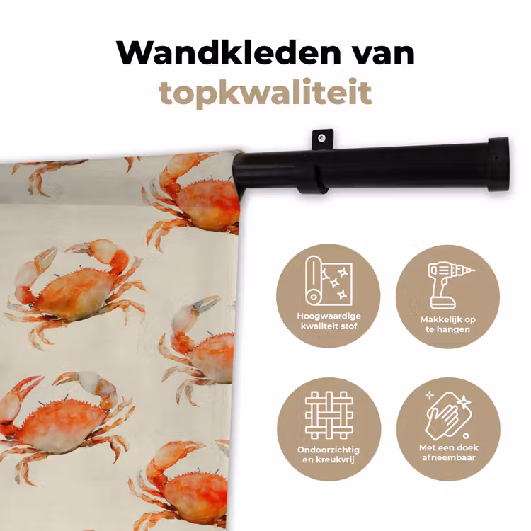 Wandkleed - Krabben - Patroon - Oranje — 3