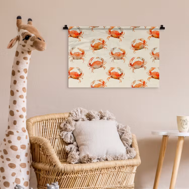 Wandkleed - Krabben - Patroon - Oranje — 5
