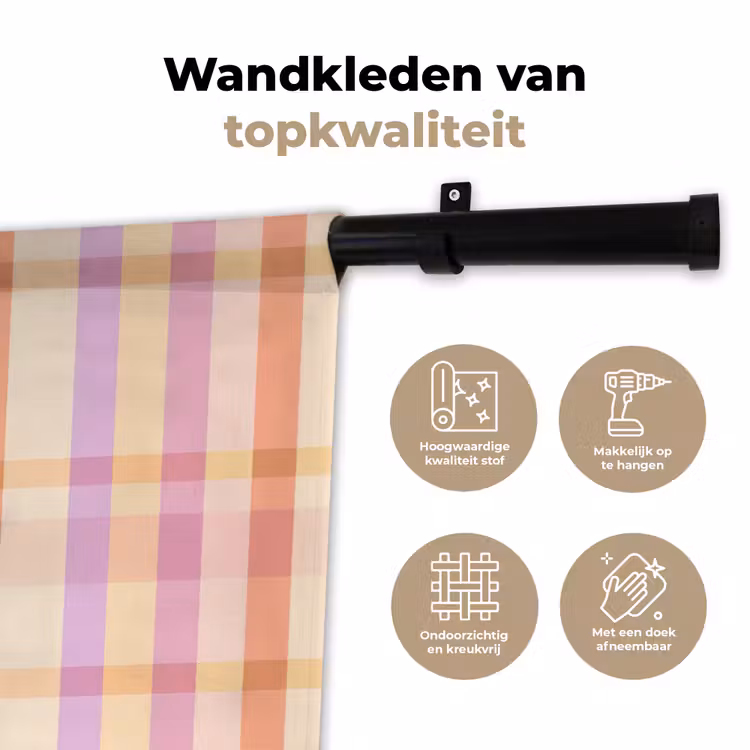 Wandkleed - Pastel - uitpatroon - Geometrisch — 3