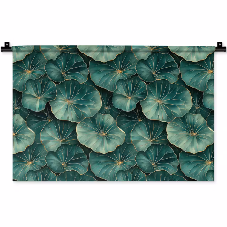Wandkleed - Patroon - Bladeren - Groen — 1