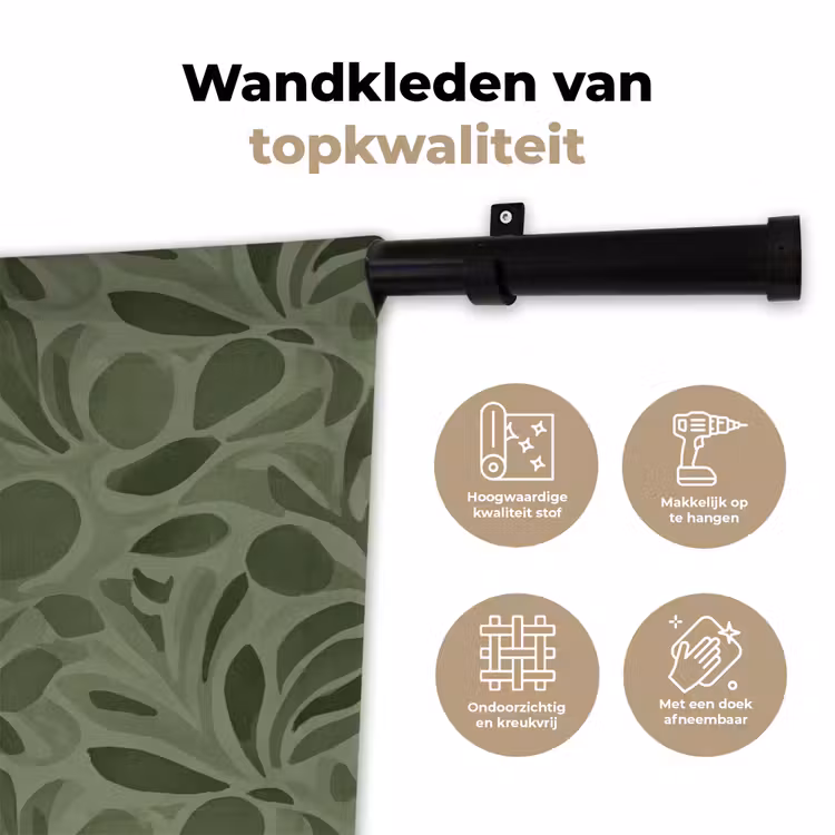 Wandkleed - Sereen - Bladeren - Groen — 3