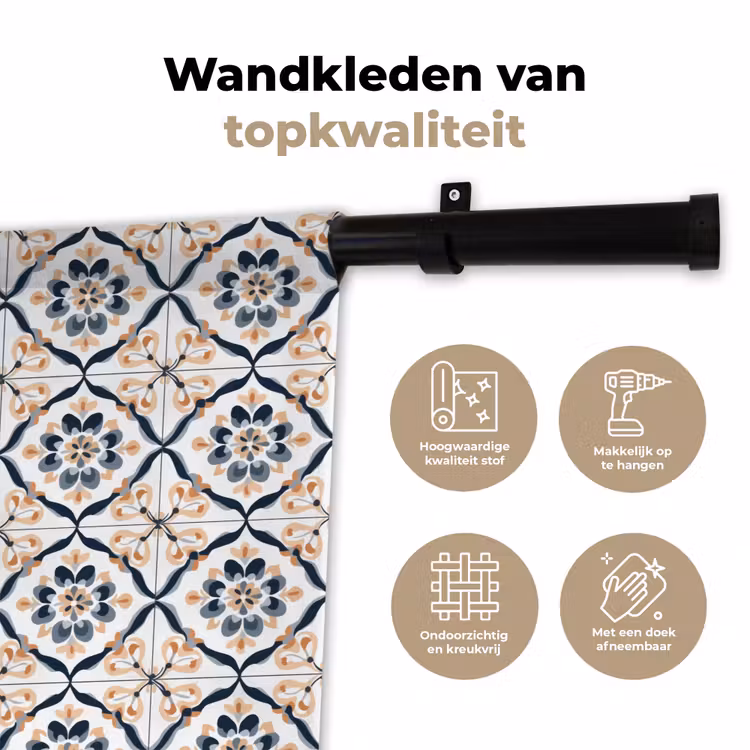 Wandkleed - Bladvorm - Patroon - Kleurrijk — 3