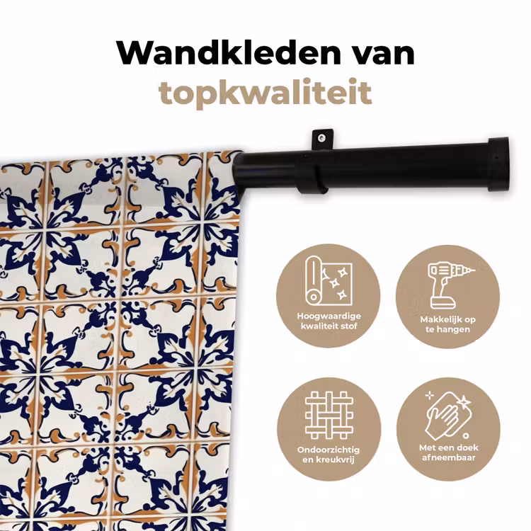 Wandkleed - Klassiek - Patroon - Kleurrijk — 3