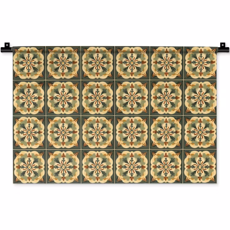 Wandkleed - Ornament - Patroon - Groen — 1