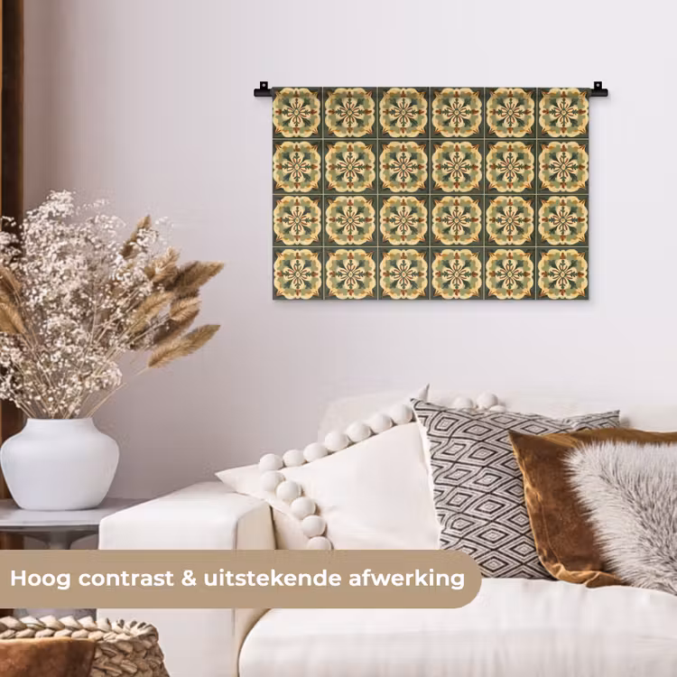 Wandkleed - Ornament - Patroon - Groen — 4