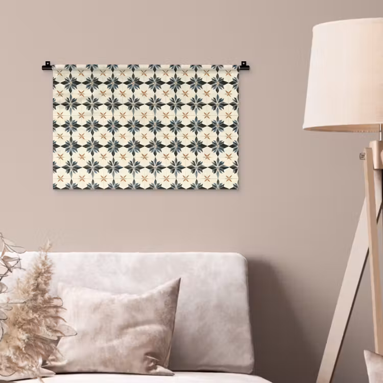 Wandkleed - Sierlijk - Ornament - Blauw — 2