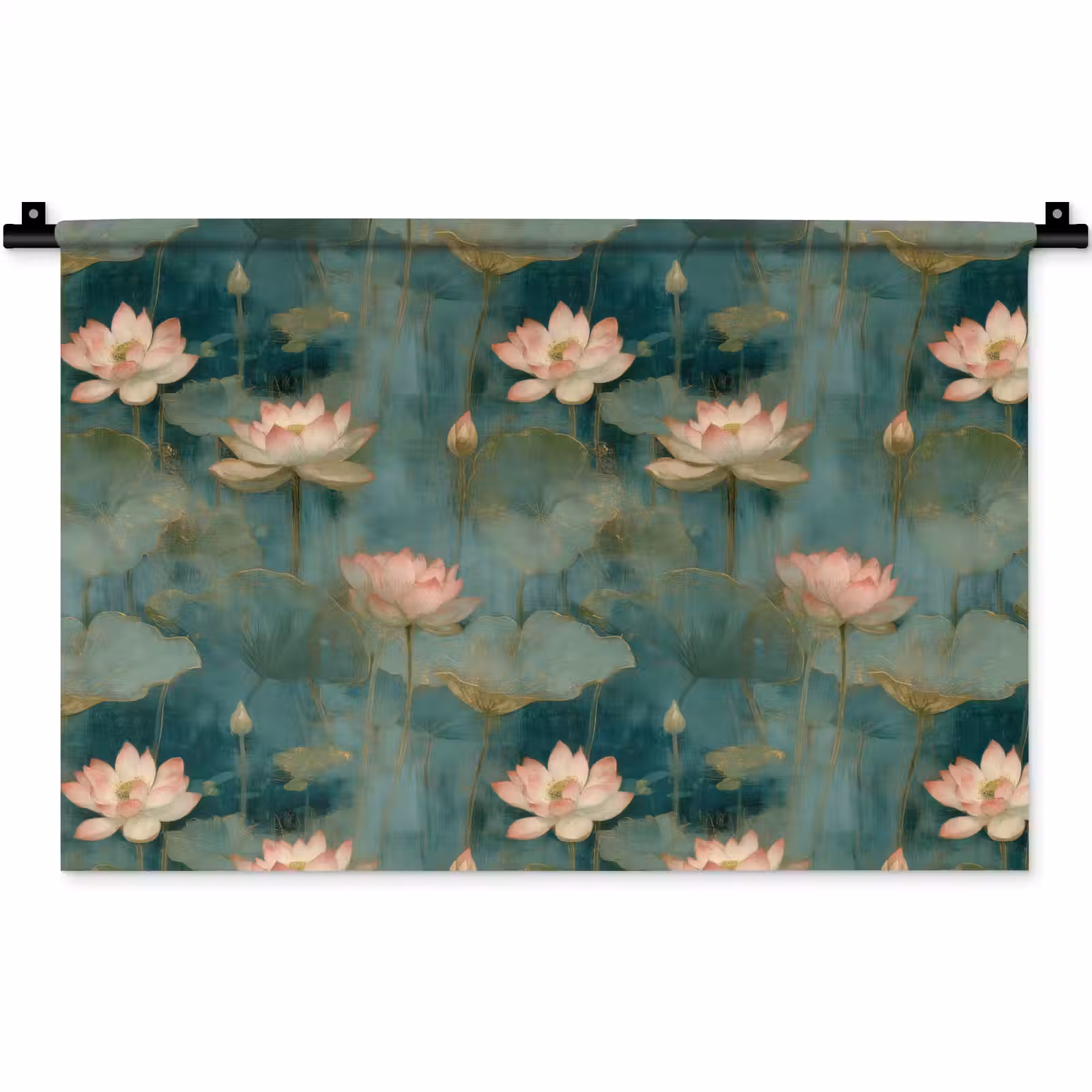 Wandkleed - Botanisch - Bloemen - Roze — 1