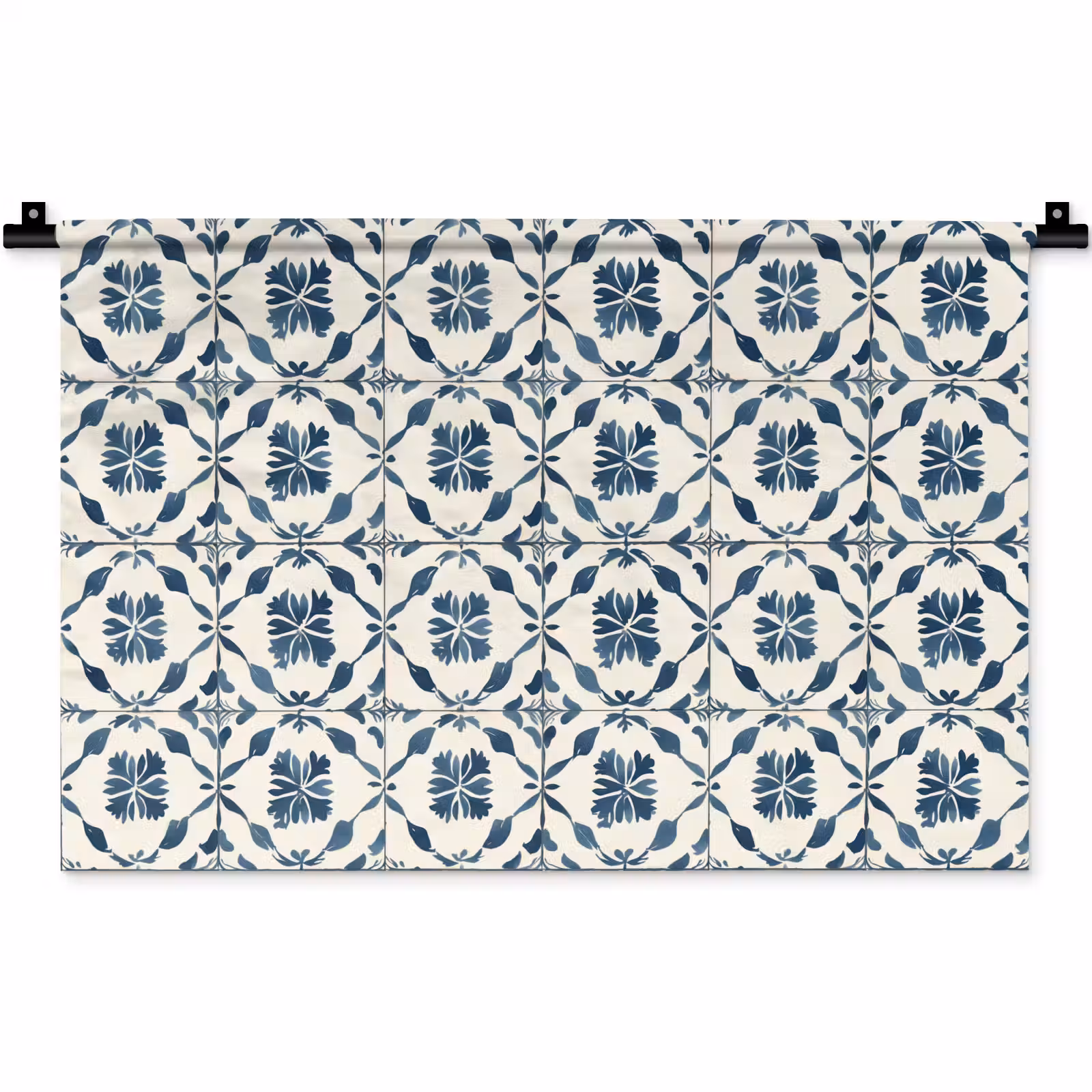 Wandkleed - Grafisch - Tegel - Blauw — 1