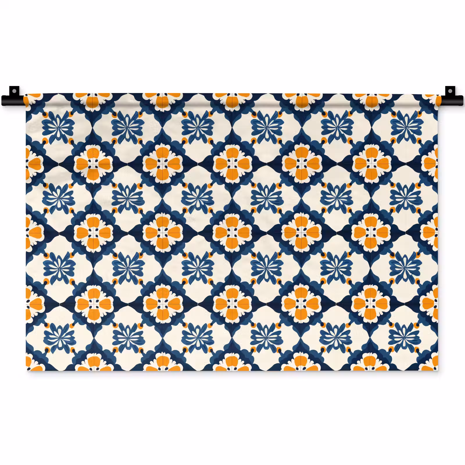Wandkleed - Klassiek - Geometrisch - Blauw — 1