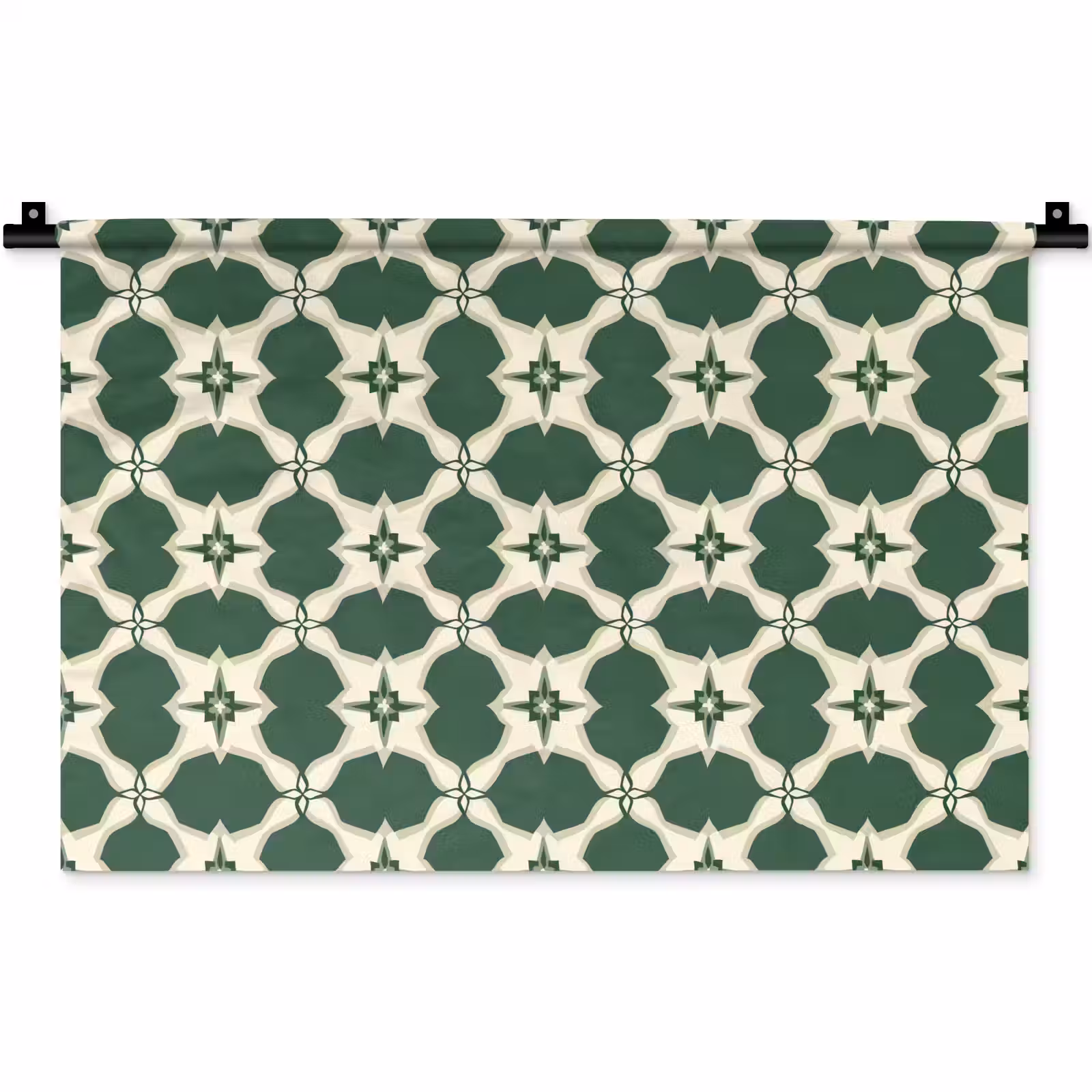 Wandkleed - Tegel - Klassiek - Groen — 1
