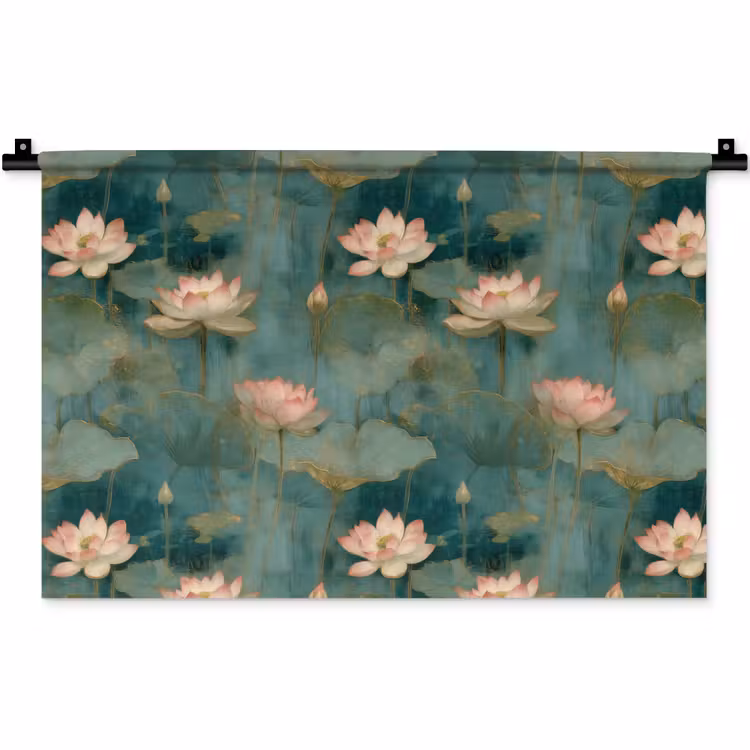 Wandkleed - Botanisch - Bloemen - Roze — 1