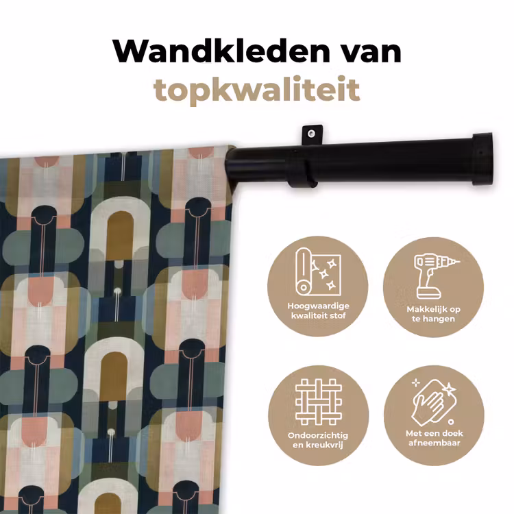 Wandkleed - Geografisch - Modern - Kleurrijk — 3