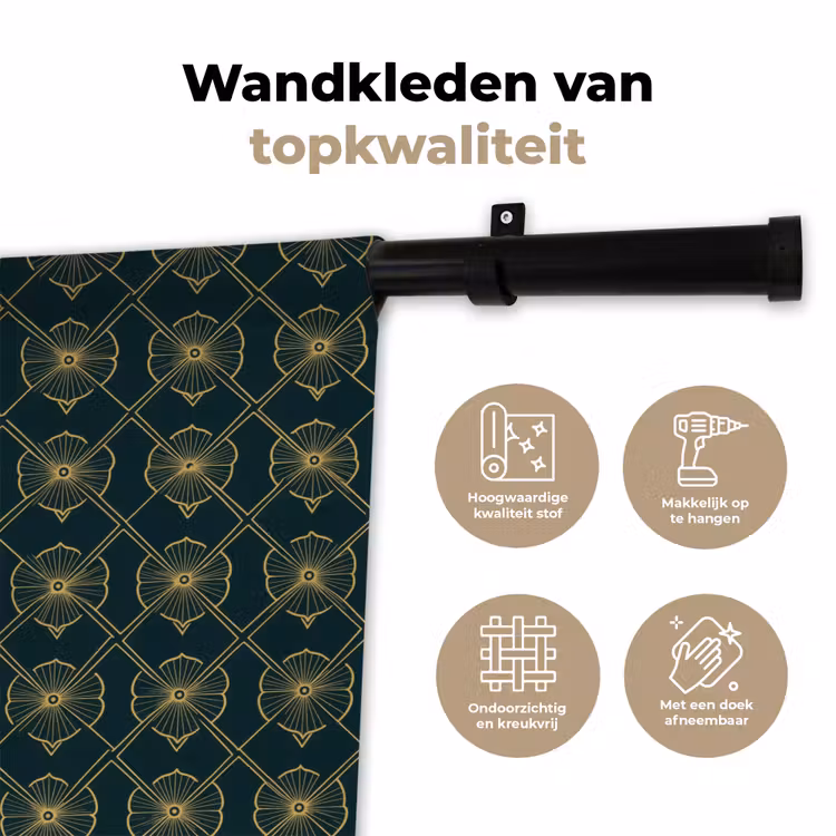 Wandkleed - Geometrisch - Elegant - Groen — 3