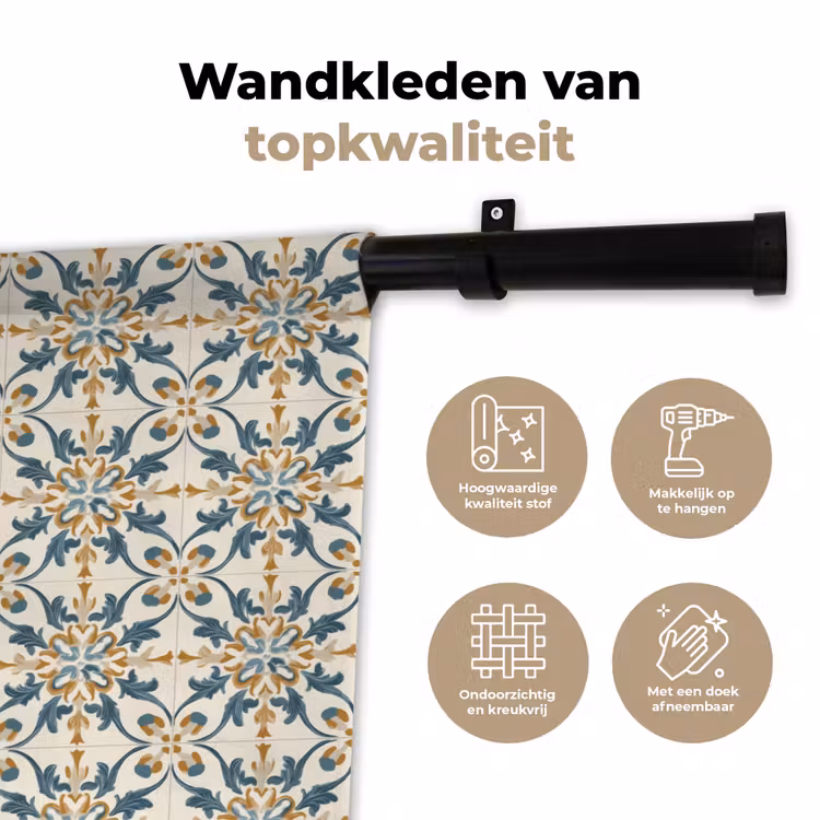 Wandkleed - Patroon - Klassiek - Kleurrijk — 3