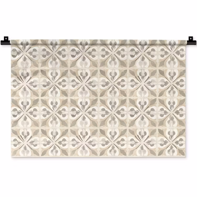 Wandkleed - Tegel - Motief - Beige — 1