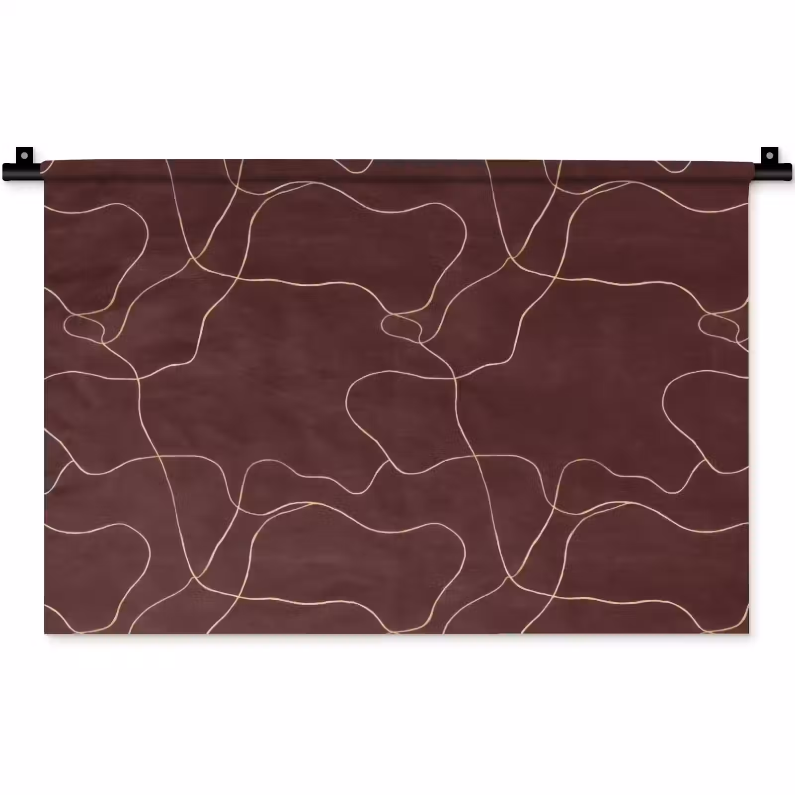Wandkleed - Abstract - Modern - Bruin — 1