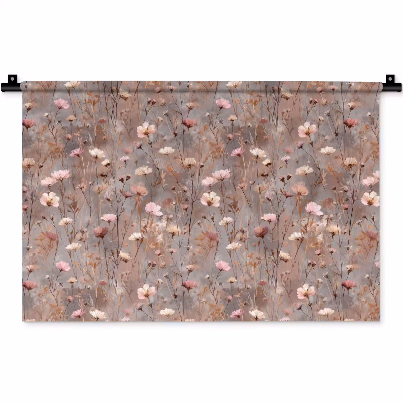 Wandkleed - Bloemen - Wild - Pastel — 1