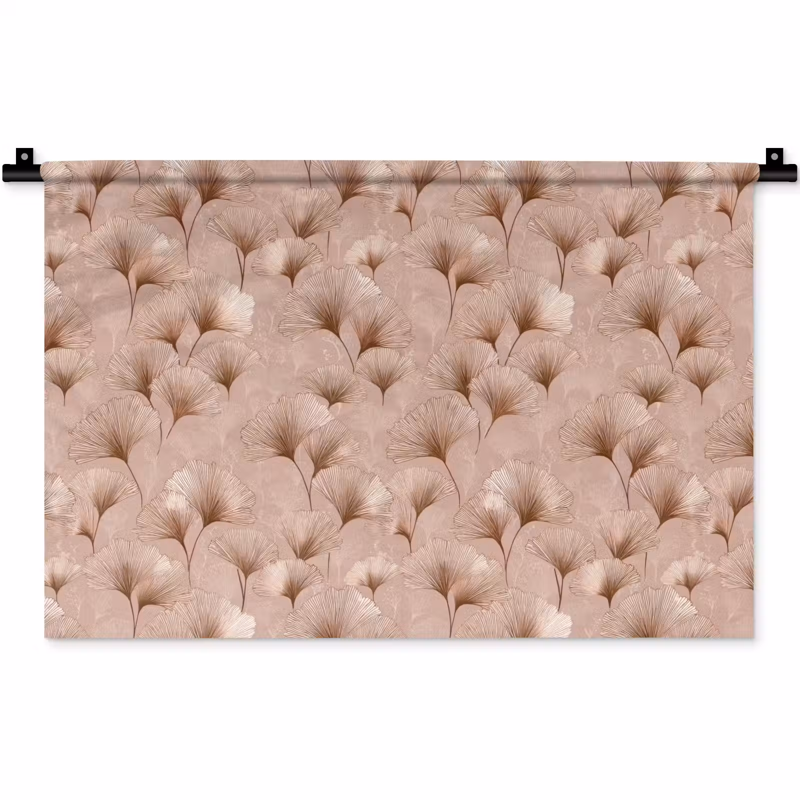 Wandkleed - Ginkgo - Patroon - Roze — 1