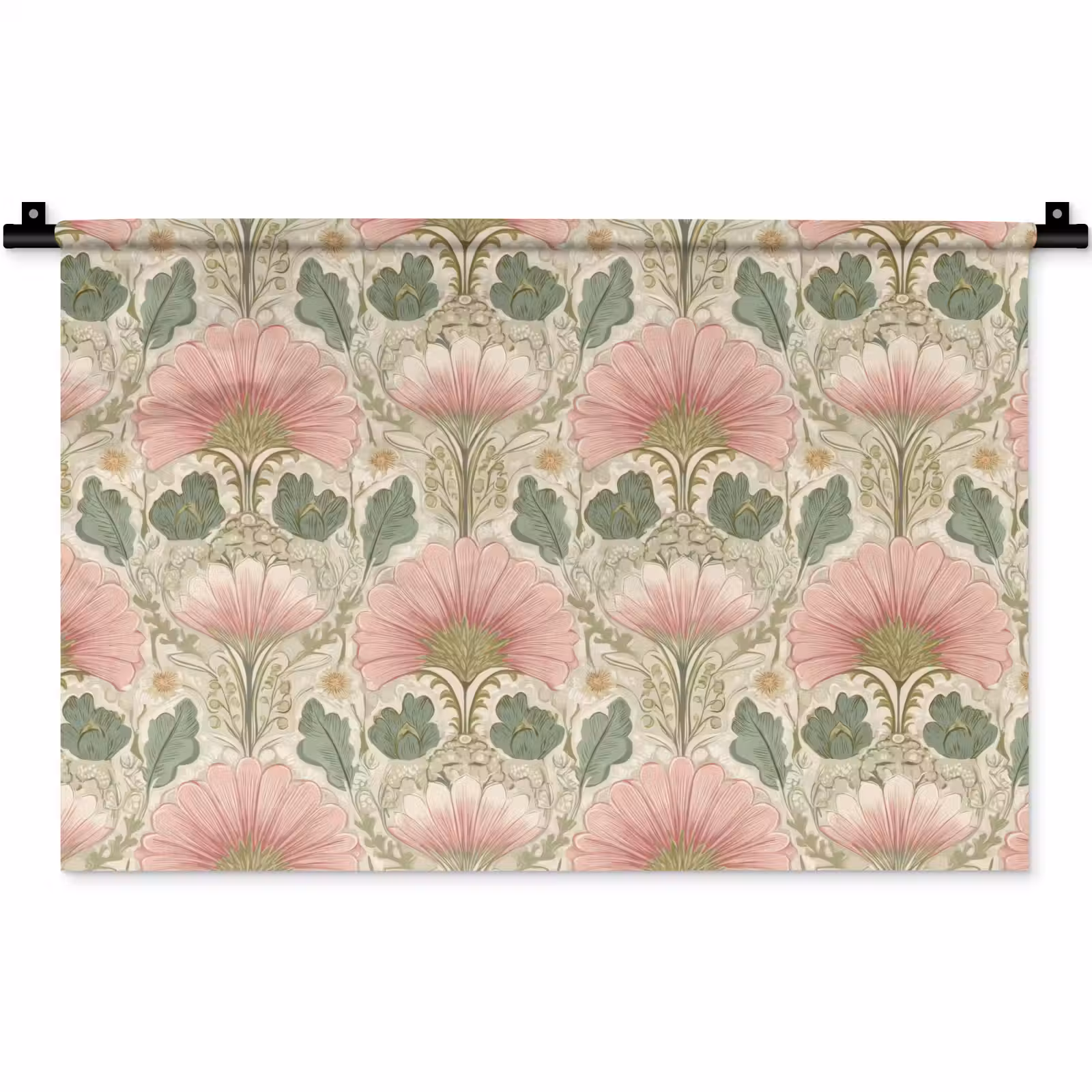 Wandkleed - Klassiek - Patroon - Roze — 1