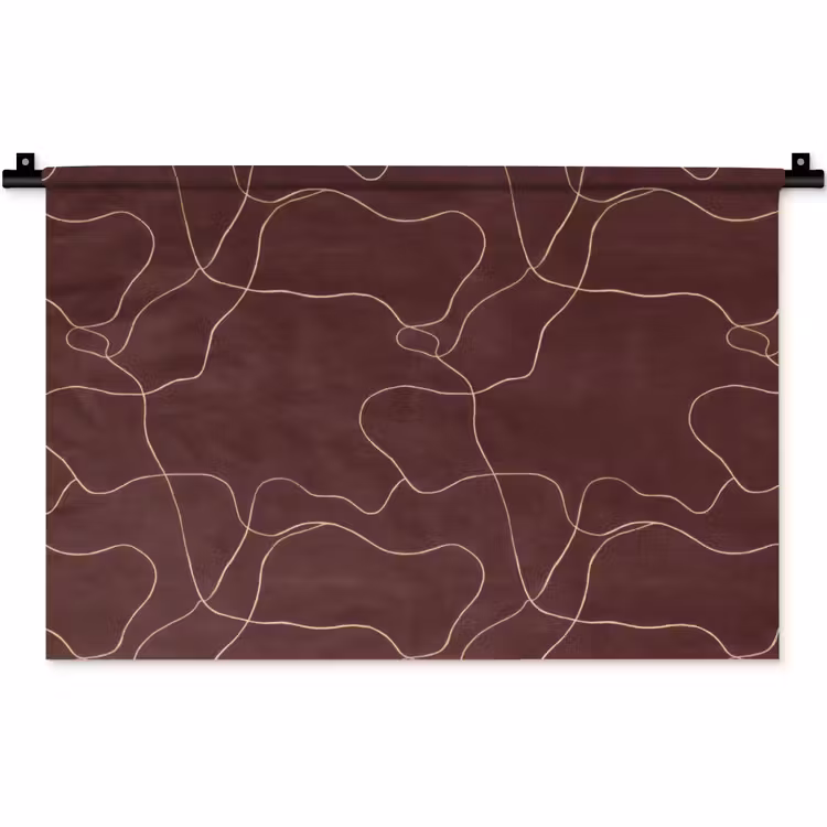 Wandkleed - Abstract - Modern - Bruin — 1