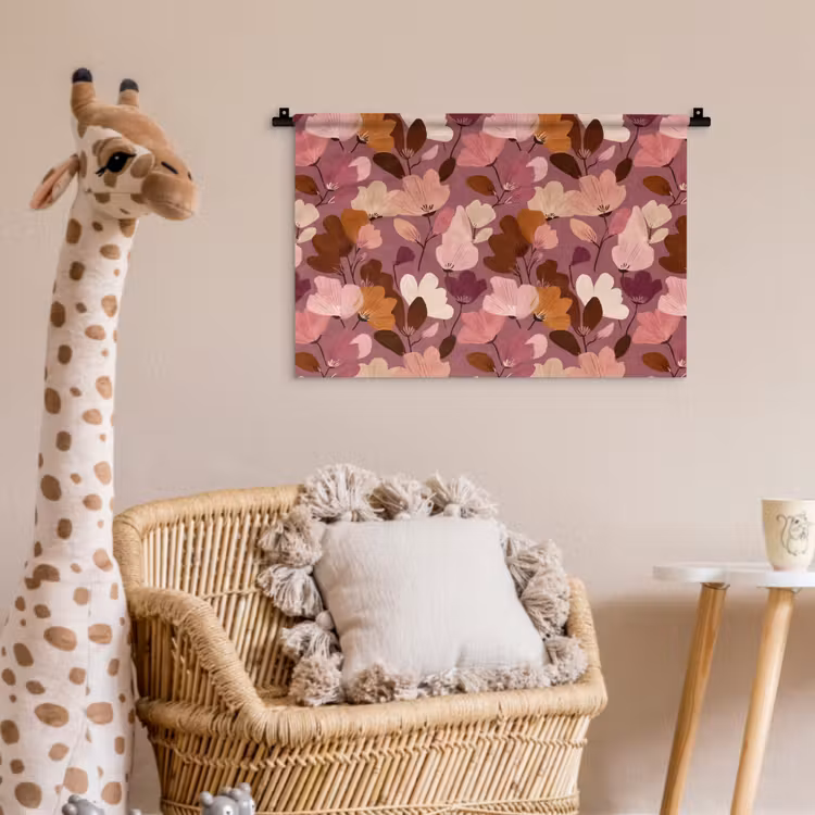 Wandkleed - Bloem - Patroon - Roze — 5