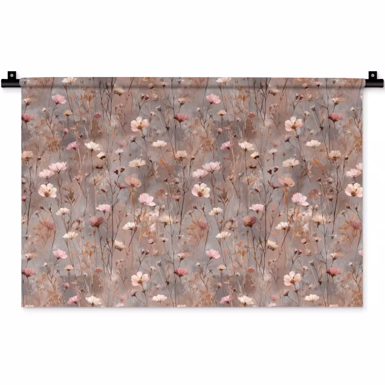 Wandkleed - Bloemen - Wild - Pastel — 1