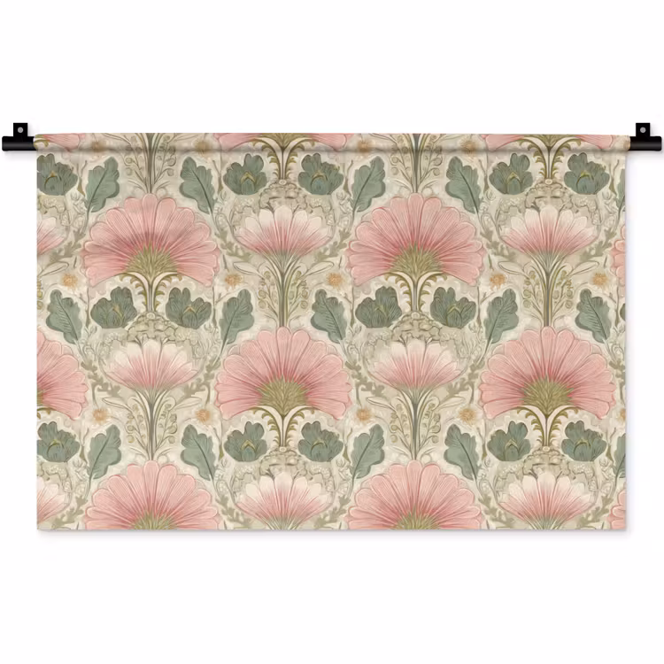 Wandkleed - Klassiek - Patroon - Roze — 1